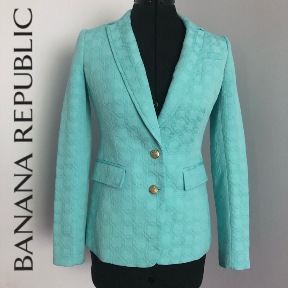 NWOT Banana Republic Blazer | Light Blue/Turquoise